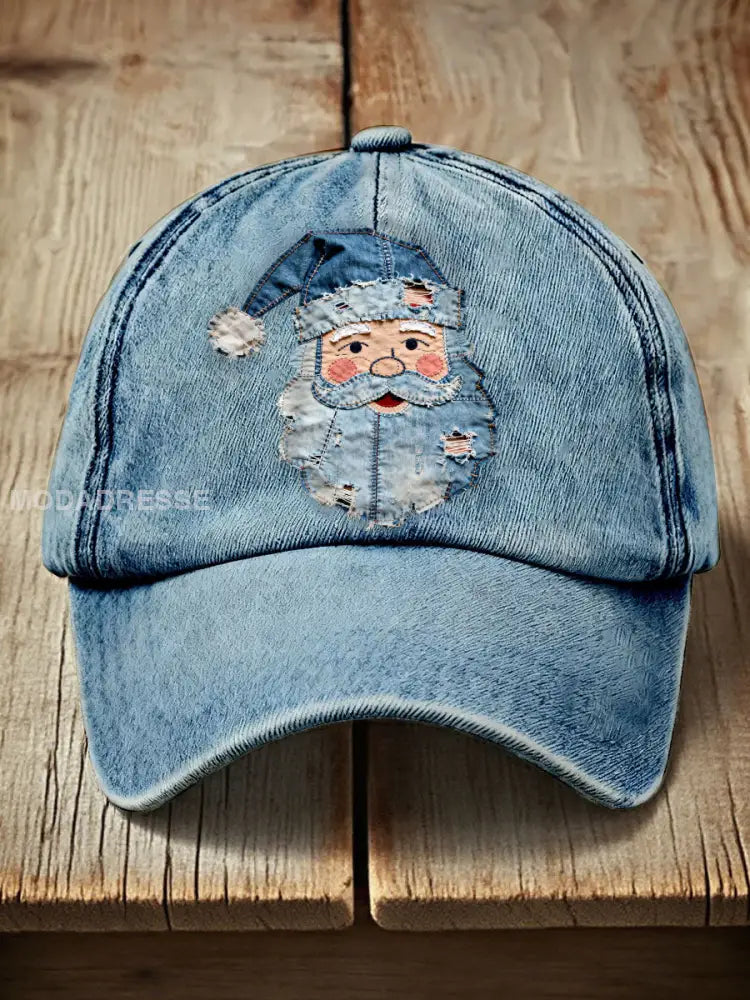 Jultomten tryckt Casual Unisex hatt blå / S