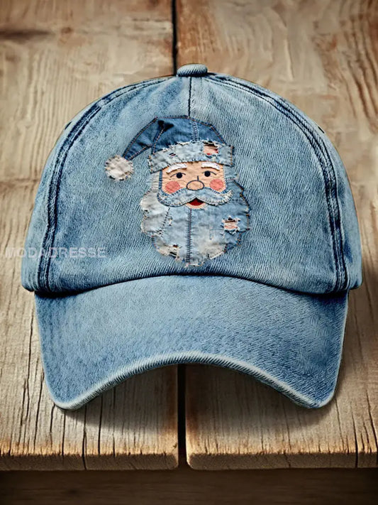 Jultomten tryckt Casual Unisex hatt blå / S