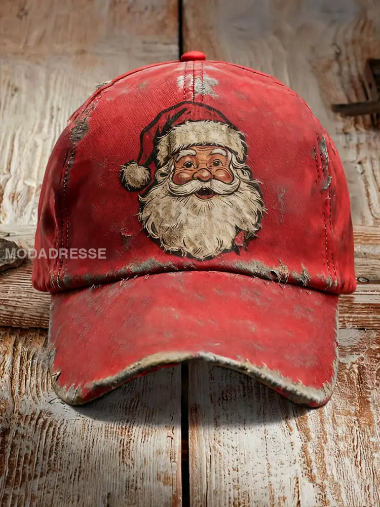 Jultomten tryckt Casual Unisex hatt röd / ONE