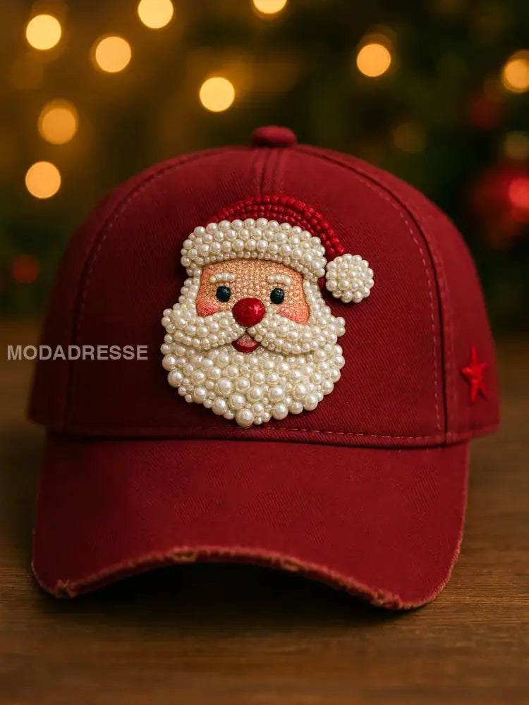 Jultomten tryckt Casual Unisex hatt röd / ONE