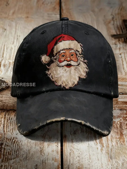 Jultomten tryckt Casual Unisex hatt svart / ONE