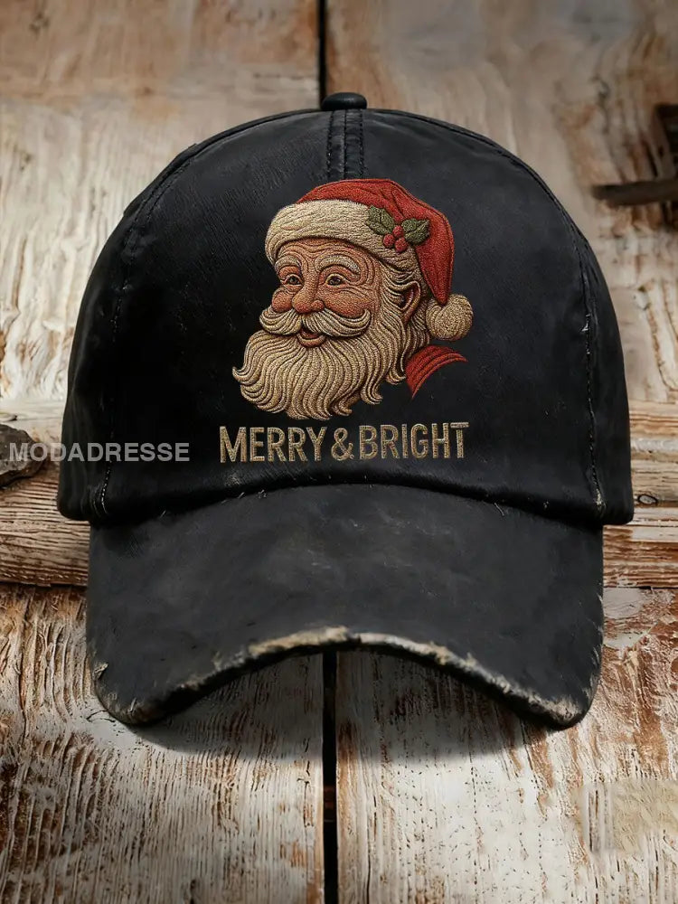 Jultomten tryckt Casual Unisex hatt svart / ONE