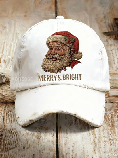 Jultomten tryckt Casual Unisex hatt vit / ONE