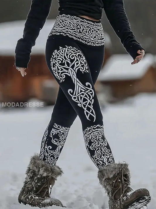 Kläder Viking träd av liv Leggings svart / S