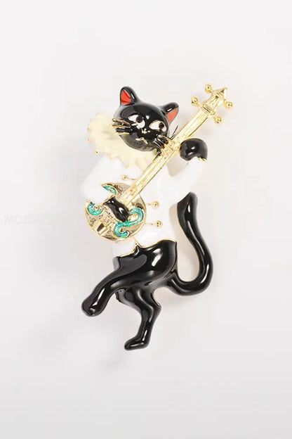 Kreativa kattdjursbruk svart och vitt