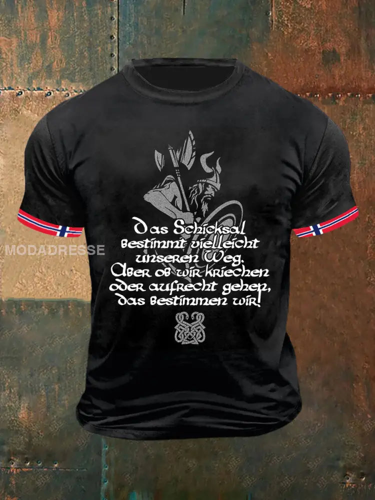 Krigeren av Odin skriv ut korte erme-t-shirt S