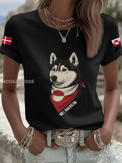 Kvinder Grønland Hund T-shirt sort / S