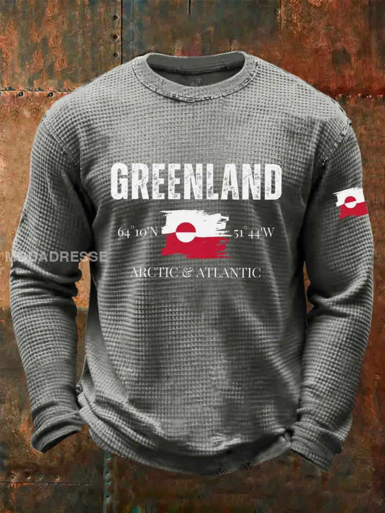 Kvinders Grønland Print Casual T-shirt grå / S