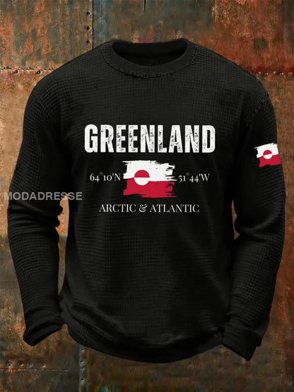 Kvinders Grønland Print Casual T-shirt sort / S
