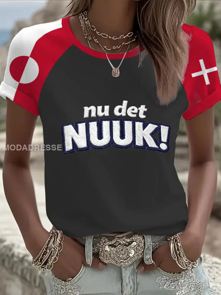 Kvinders grønlands beskyttelse T-shirt Sort / S