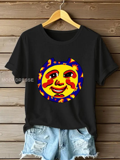 Kvinnliga Hummer Kraftskiva Tryckt T-shirt svart / S