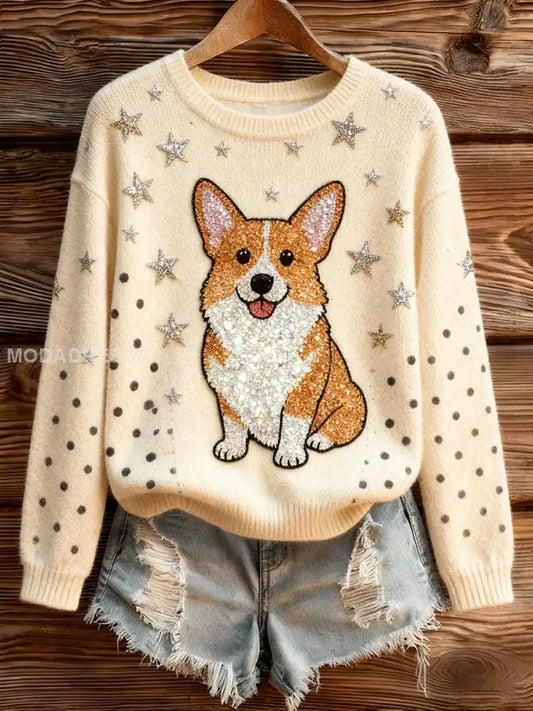 Kvinnor Corgi-hundtoper Aprikot / S