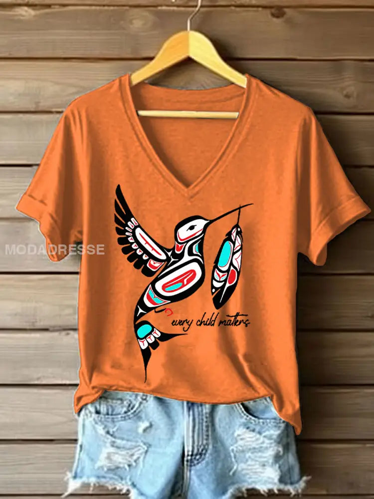 Kvinnor varje barn betyder T-shirts oräng / S