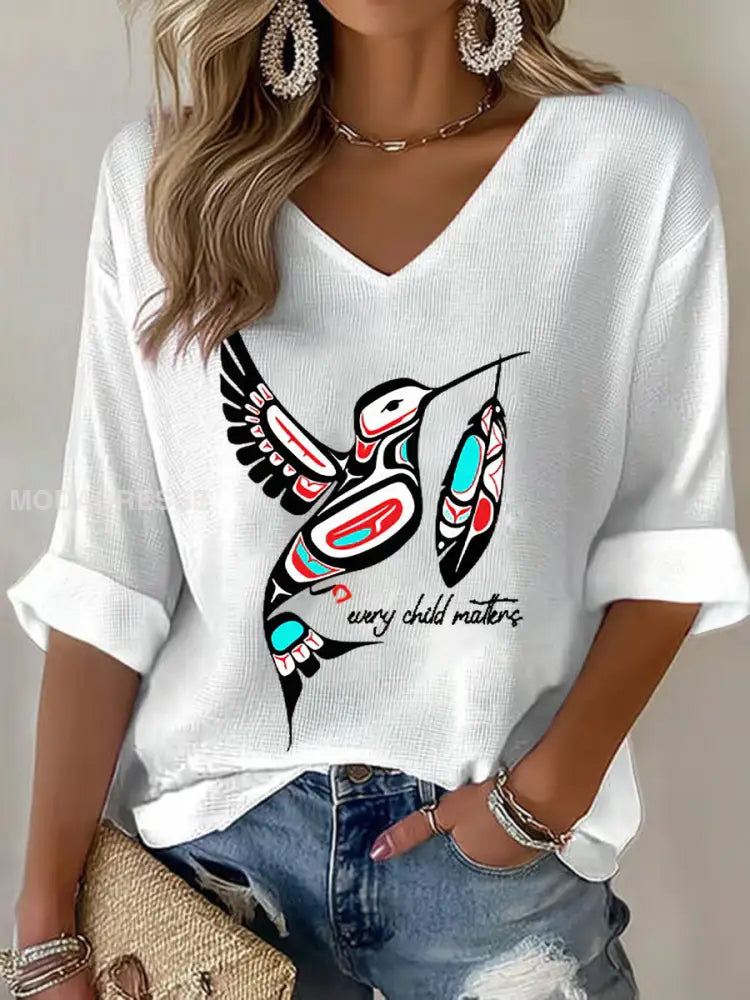 Kvinnor varje barn betyder T-shirts vit / S