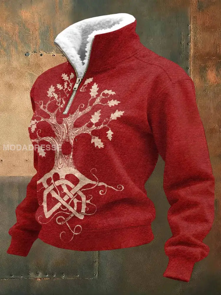 Kvinnor Vintage Viking träd livets träd Prova Casual Sweatshirt som bild / S