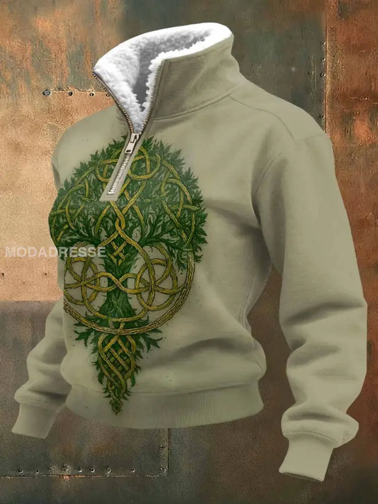 Kvinnor Vintage Viking Tryck Casual Sweatshirt som bild / S