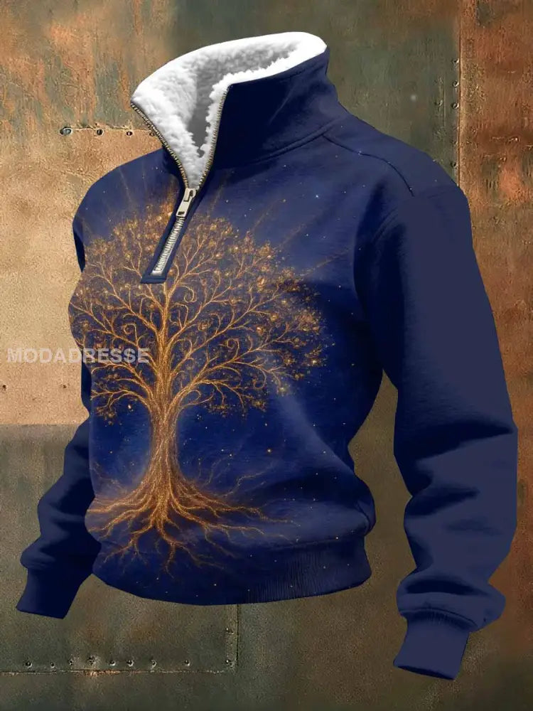 Kvinnor Vintage Viking Tryck Casual Sweatshirt som bild / S