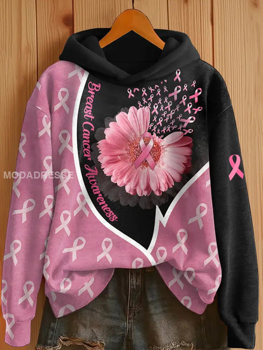 Kvinnors bröstcancer Hoodies runk / S