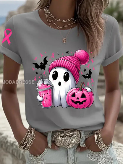 Kvinnors bröstcancer medvetenhet I oktober vi bär Rosa spöken grå / S