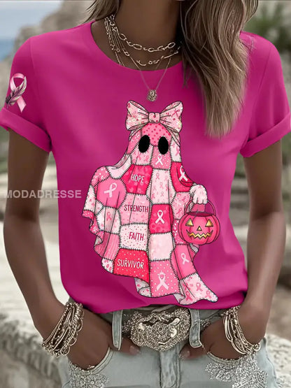 Kvinnors bröstcancer medvetenhet I oktober vi bär Rosa spöken rosröd / S