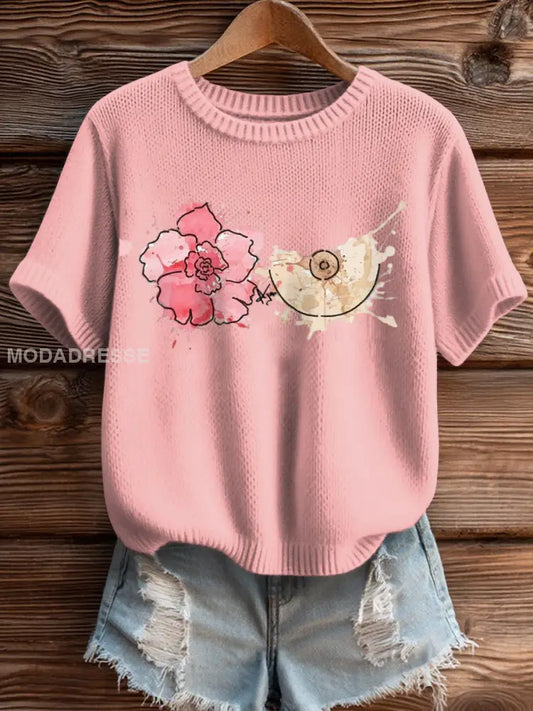 Kvinnors bröstcancer medvetenhet konstmålning Stick topp ljusrosa / S