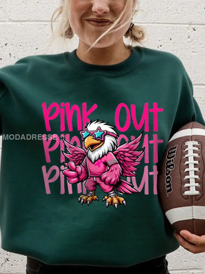 Kvinnors bröstcancer medvetenhet Månad Fotboll fans Sweatshirt mörk grön / S