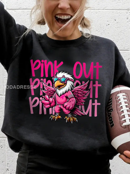 Kvinnors bröstcancer medvetenhet Månad Fotboll fans Sweatshirt svart / S
