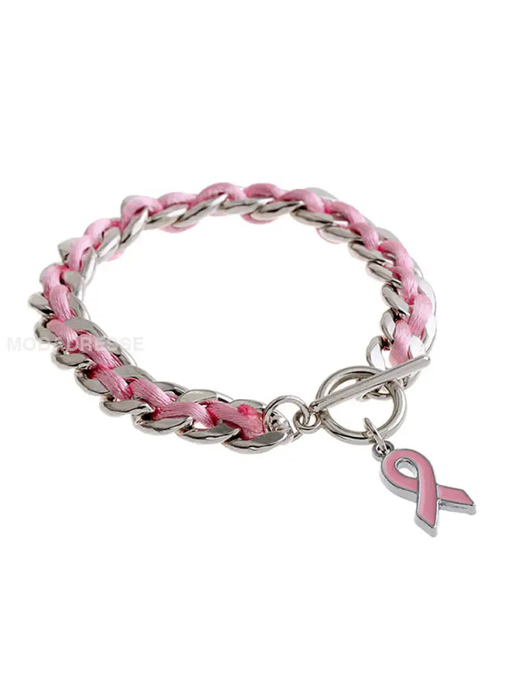 Kvinnors bröstcancer rosa band armband runk / ONE