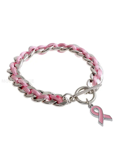 Kvinnors bröstcancer rosa band armband runk / ONE