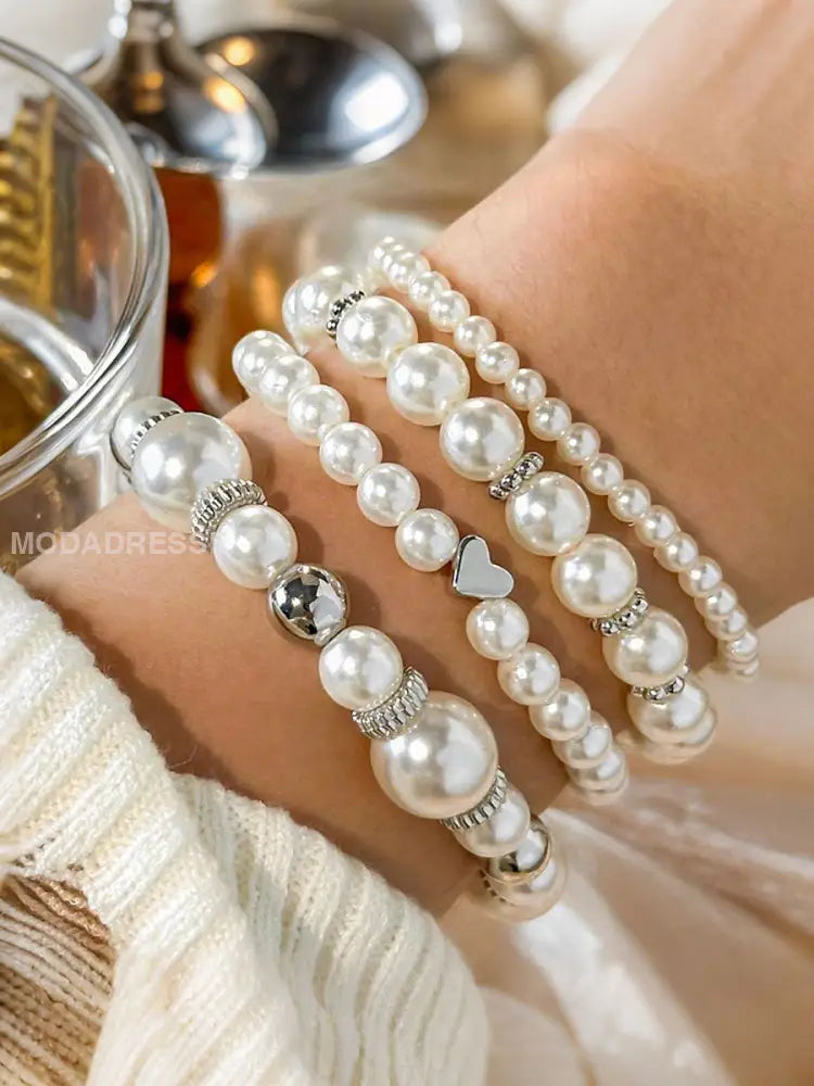 Kvinnors bröstcancer rosa band armband vit / ONE