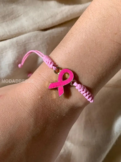 Kvinnors bröstcancer rosa justerbar armband runk / ONE