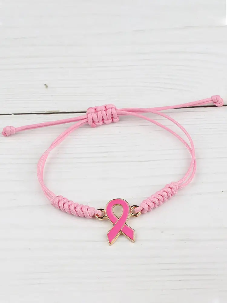 Kvinnors bröstcancer rosa justerbar armband runk / ONE