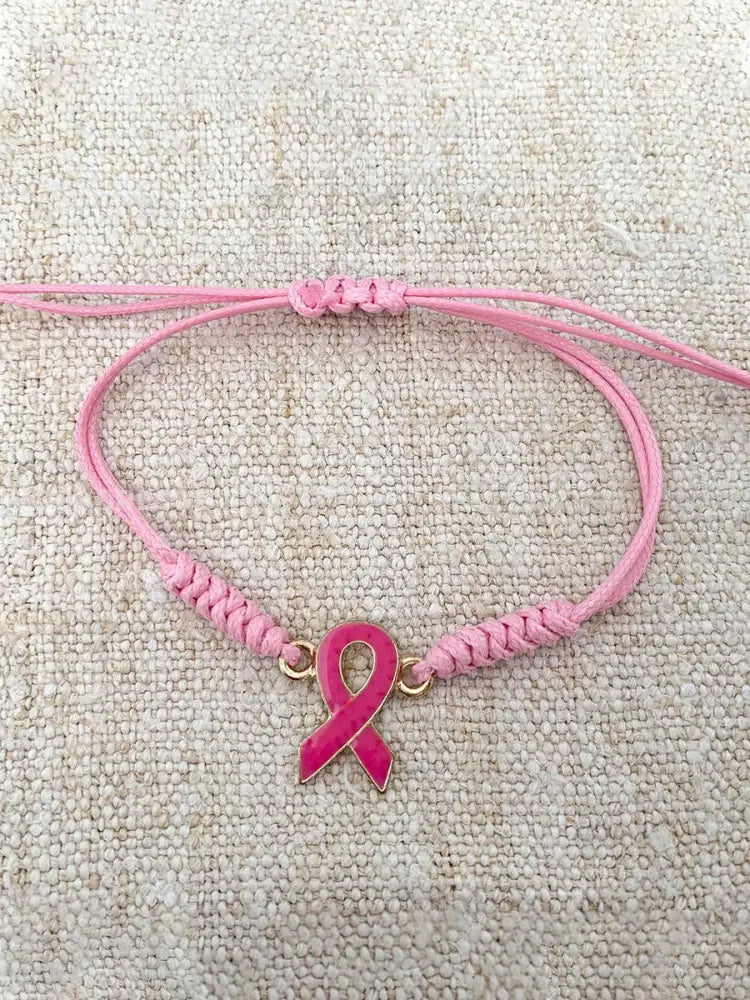 Kvinnors bröstcancer rosa justerbar armband runk / ONE