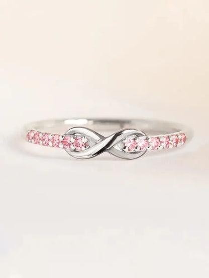 Kvinnors bröstcancerringar vit guld / A6