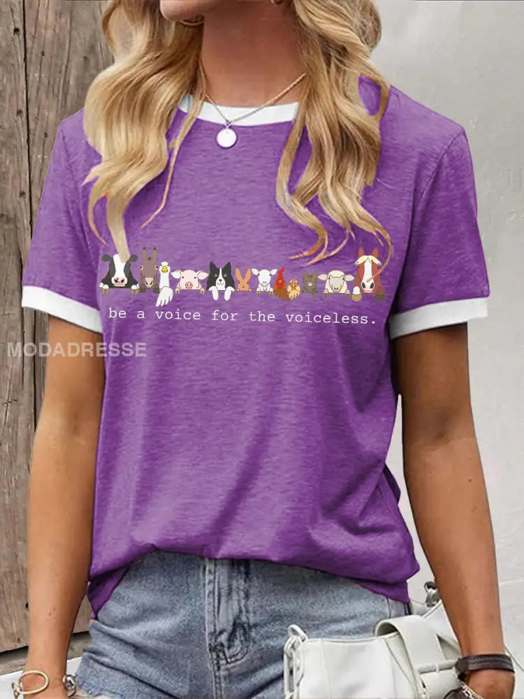 Kvinnors djurälskare T-shirt mörk / S