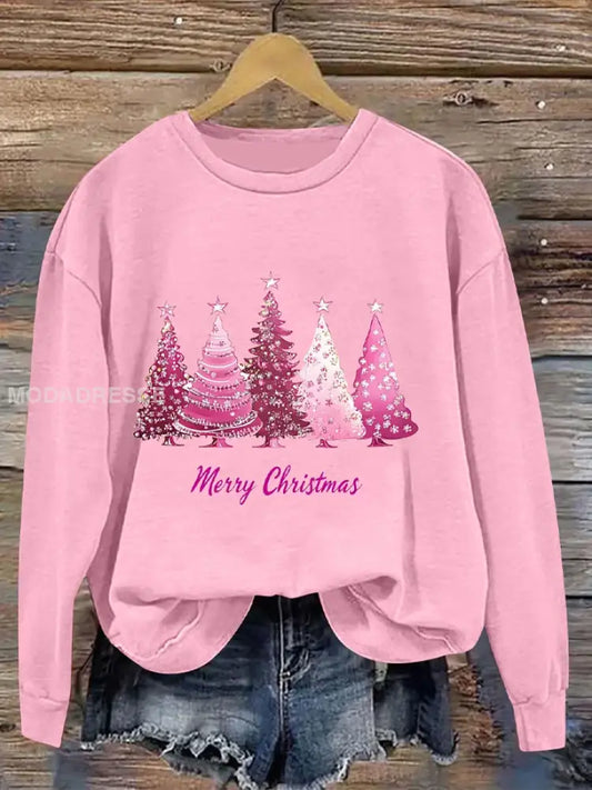 Kvinnors jul Grafisk Sweatshirt rost / S