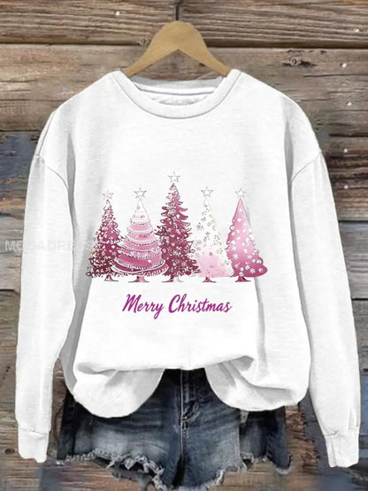 Kvinnors jul Grafisk Sweatshirt vit. / S