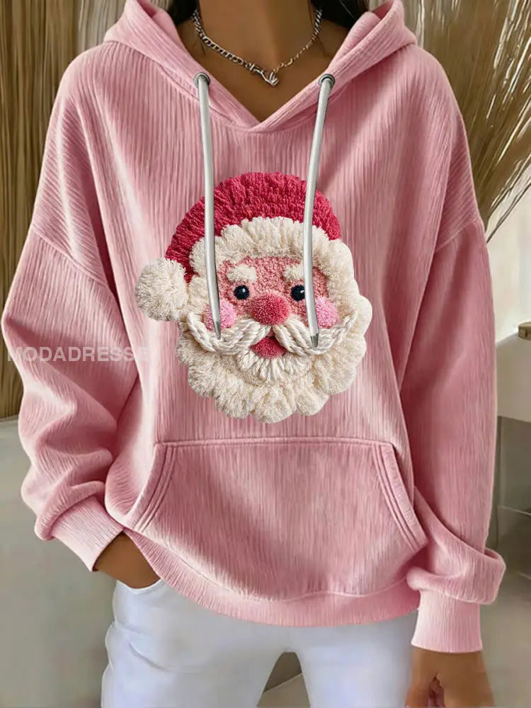 Kvinnors jul Print Casual Hoodie Print runt / S