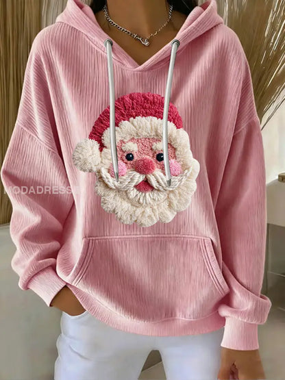 Kvinnors jul Print Casual Hoodie Print runt / S
