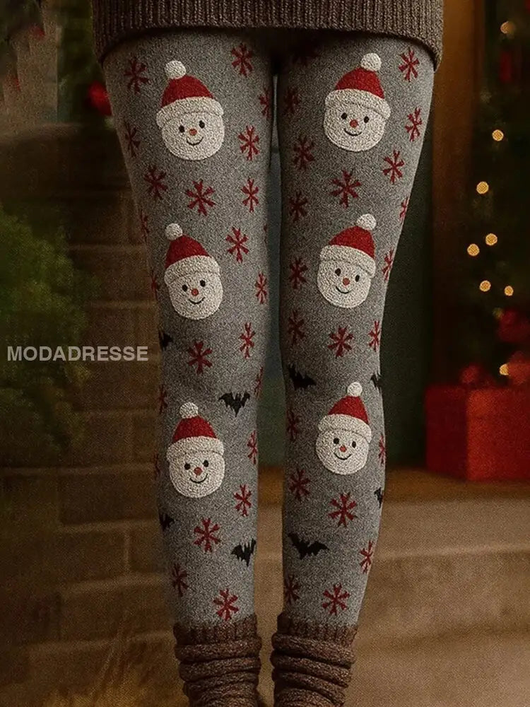 Kvinnors jul snowman Konst mysiga Leggings som bild / S