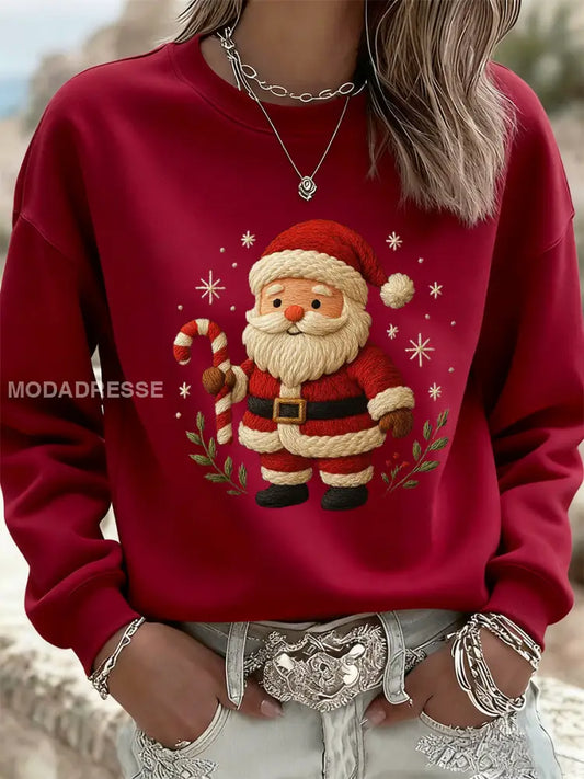 Kvinnors jul Vintage djur Floral konst Casual Sweatshirt Topp A / S