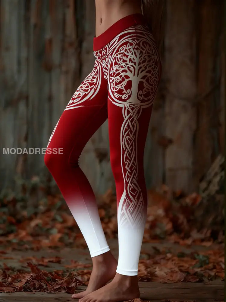 Kvinnors julstil Viking leggings som bild / S