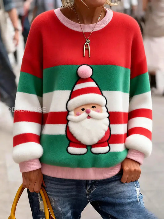 Kvinnors jultomten Fleece Sweatshirts som bild / S