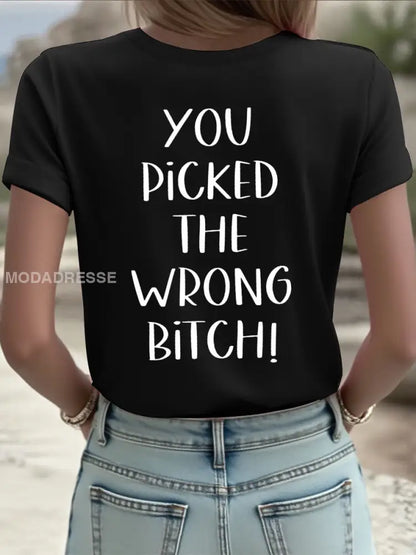 Kvinnors kära cancer du valde fel bitch T shirts