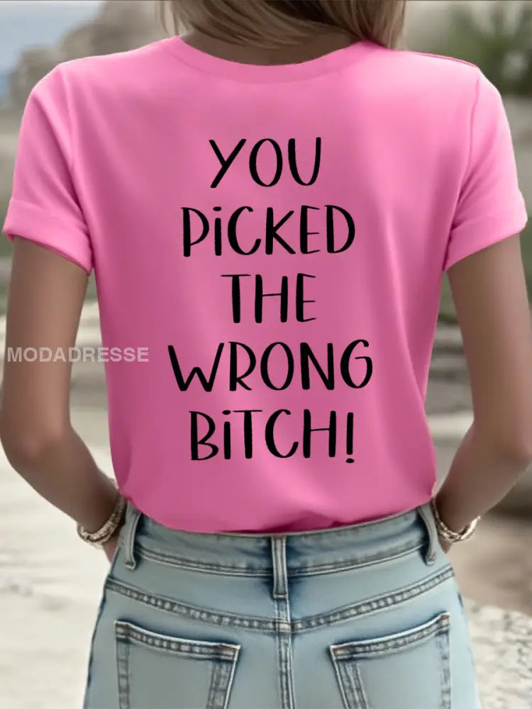 Kvinnors kära cancer du valde fel bitch T shirts