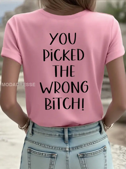Kvinnors kära cancer du valde fel bitch T shirts