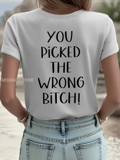 Kvinnors kära cancer du valde fel bitch T shirts