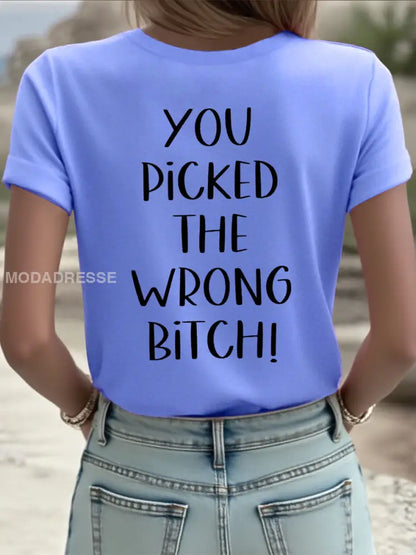 Kvinnors kära cancer du valde fel bitch T shirts