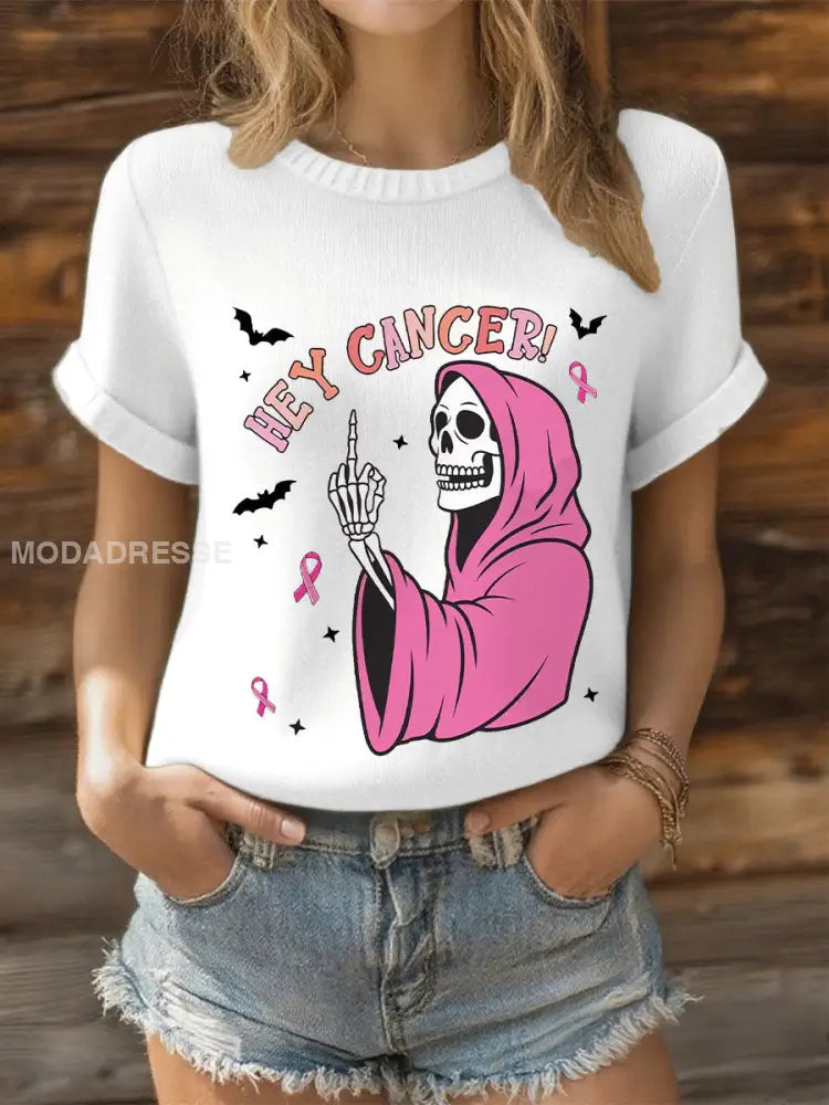 Kvinnors kortärmad T shirt vit / S