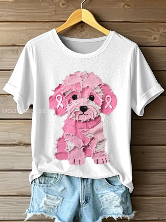 Kvinnors kortärmad T shirt vit / S